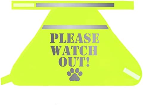אנא שימו לב לזיזות גבוהה היי ויס ניאון בטיחות צהובה אפוד כלבים רפלקטיביים לאזורי תנועה או אזורי תנועה גבוהים