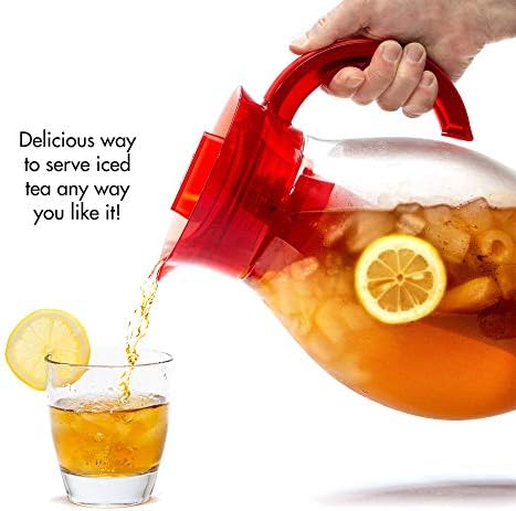 Primula יצרנית התה הגדול של Tritan Tritan Plasitic Infusion קנקן משקאות עם הוכחת דליפה, מכסה אטום אוויר,