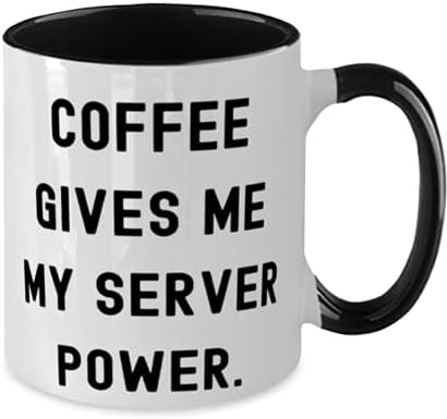 שרת מושלם, קפה נותן לי את כוח השרת שלי, סיום שני ספל Topy 11oz לשרת