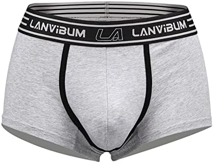 מכנסי בוקסר BMISEGM לגברים אורזים מתאגרפים סקסיים מכנסיים קצרים מכנסיים תחתונים תחתונים מוצקים תחתונים של גברים