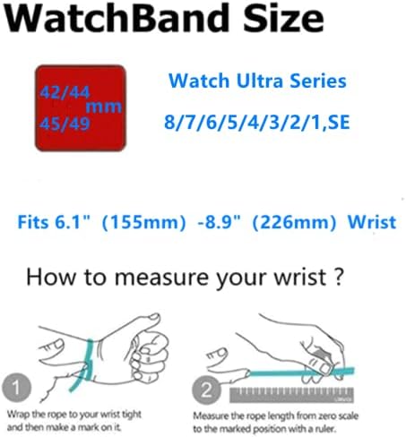 רצועות מגנטיות מתכתיות תואמות פס שעון Apple 42 ממ 44 ממ 45 ממ 49 ממ, צמיד כף היד של לולאת נירוסטה לולאה נירוסטה