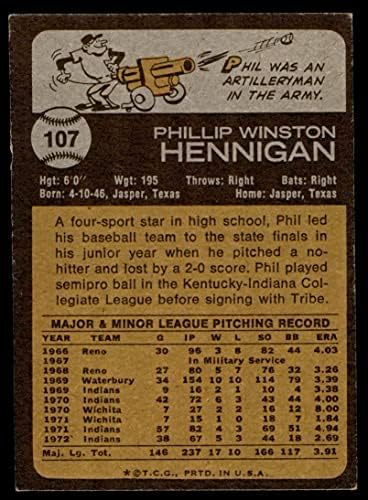 1973 Topps 107 Phil Hennigan New York Mets NM Mets