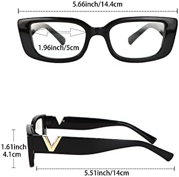 מחשב כחול אור חסימת קריאת משקפיים לנשים אופנתי מגדלת מלבן קוראי משקפיים
