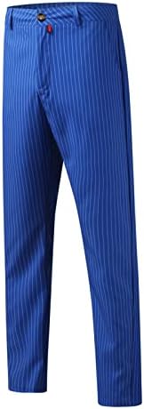 מכנסי חרס של מיאשוי מכנסיים מודפסים מכנסיים למסיבת גברים מכנסי חליפה מזדמנים אלסטיים מפוספסים בכיסים