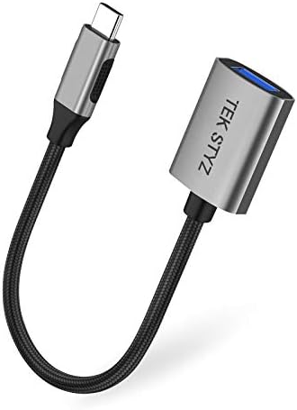 מתאם Tek Styz USB-C USB 3.0 תואם ל- ZTE Axon 40 Ultra OTG Type-C/PD זכר USB 3.0 ממיר נקבה.