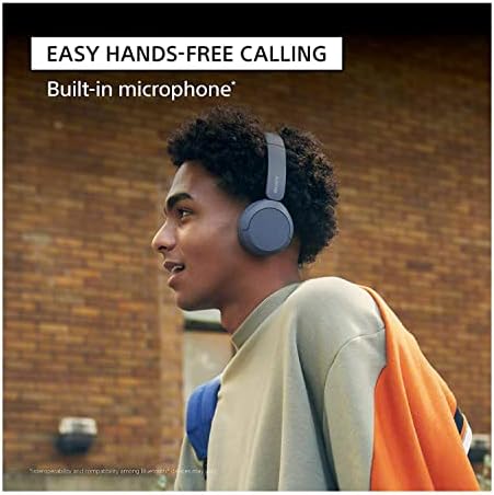 Sony WH-CH520 קומפקטי קל נושאת אוזניות Bluetooth אלחוטיות על אוזניות עם צרור מיקרופון עם מקרה קשה