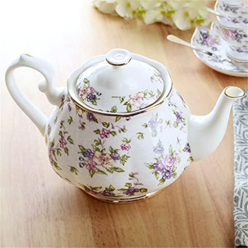 פרח HDRZR RATTAN סגנון פסטורלי סט קומקום כוס קרמיקה קומקום תה ספל תה אחר הצהריים סט תה ביתי