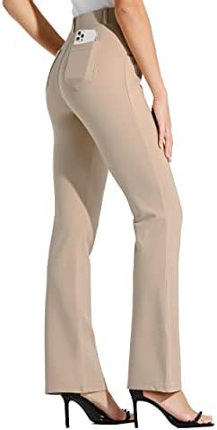מכנסי שמלת יוגה לנשים של וויליט מכנסיים מגוונים מכנסיים מכנסיים משרדים מכנסיים מזדמנים משרדים פטיט/רגיל/ארוך 29