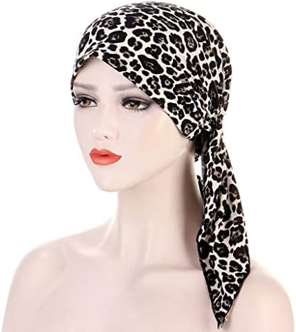 Ayrsjcl נשים מוסלמיות כובע טורבן רך צעיף ראש נקשר מראש.