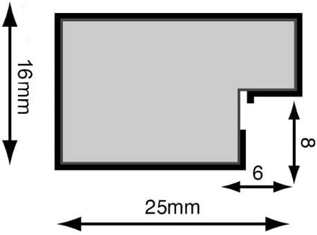 מסגרות לפי פוסט H7 מסגרת תמונה, 10 x 10 גודל תמונה 8 x 8 אינץ ', הרך לבן במצוקה