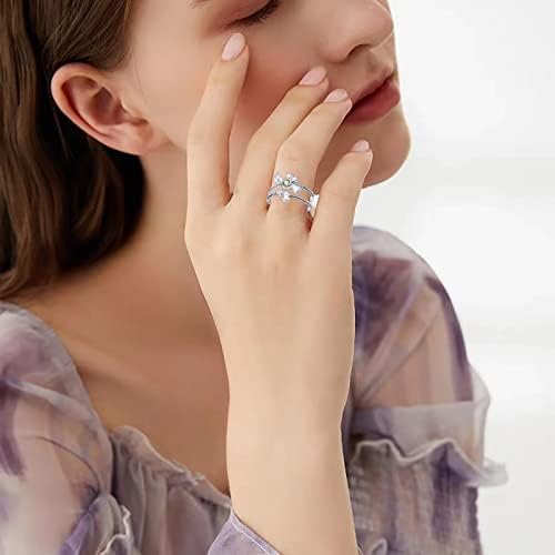 2023 טבעת אישיות חדשה טבעת עיצוב פשוט ומתוחכם המתאים לכל האירועים של טבעות האישה בגודל 8