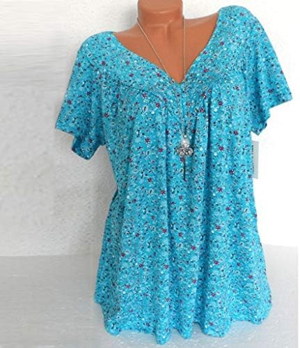 כיכר צוואר קיץ טרנדי מקרית חולצות מודפס לנשימה חולצות לנשים ארוך שרוול רופף בכושר אופנה