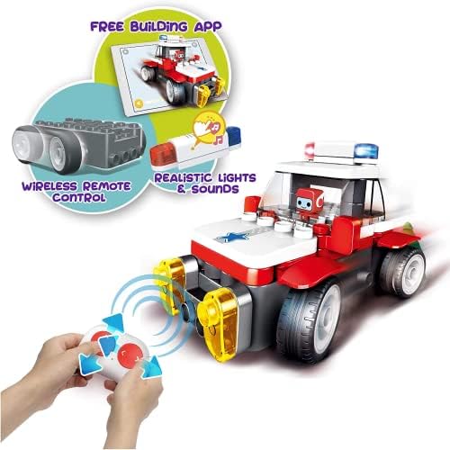 פאי טכנולוגי טכנולוגי הולך! רובוטים של חד קרן ומכונית צעצוע של מכונית משטרת STEM 8-in-1, צעצועים