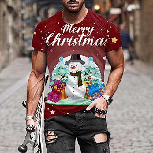 חולצות טריקו לגברים xxbr חג המולד סנטה קלאוס חייל הדפס צמרות שרוול קצר מצחיק חג המולד גרפי מסיבה