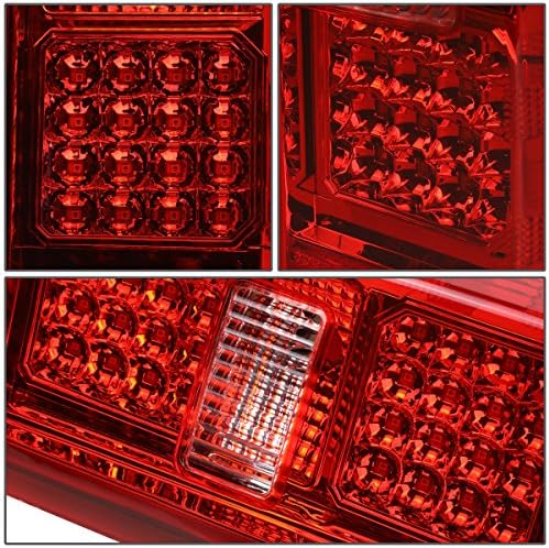 צרור אורות זנב הוביל עם מנורת בלם שלישית תואם עם שברולט סילברדו 14-19, דיור כרום עדשה אדומה