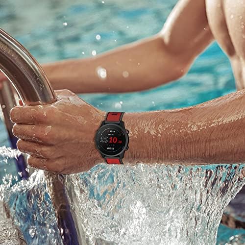 Mysnbkn תואם ל- Garmin vivoactive 4/Samsung Galaxy Watch 46 ממ, 22 ממ פס סיליקון עבור Ticwatch Pro S2/Venu 2/Samsung
