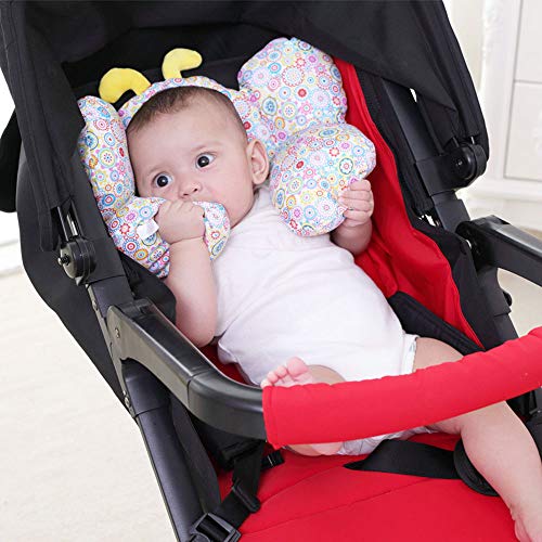 כרית נסיעות לתינוקות של ג'יג'ו, כרית תמיכה בראש התינוקות והצוואר למושב רכב, לתינוק בן 0-4, כיסא, כרית
