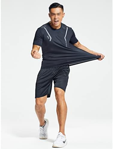Wpyyi גברים בגדי ספורט דחיסה חליפות ספורט מהירות ריצה יבשה מערכים בגדים ספורט ספורט אימון כושר