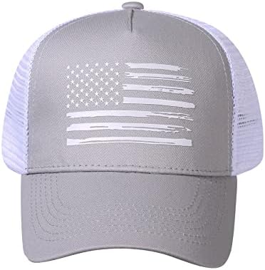כובע בייסבול Vionlan כובע דגל אמריקאי כובע משאיות לגברים נשים תלת מימד לוגו מובלט כובע Snapback רשת חיצונית