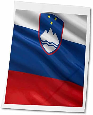 דגל 3 של סלובניה מנופף ברוח - מגבות
