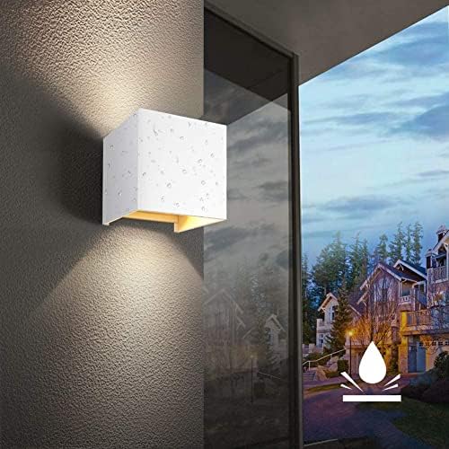 IWITHYOU קיר מודרני SCONCE LED LED מנורת קיר אטום למים אלומיניום, אור קיר חיצוני 6W חיצוני 2