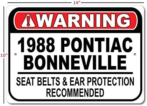 1988 88 חגורת הבטיחות של פונטיאק בונוויל מומלצת שלט רכב מהיר, שלט מוסך מתכת, עיצוב קיר, שלט מכונית