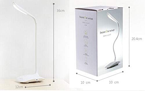 Xunmaifdl מנורת שולחן ניידת מנורת שולחן LED, 3 עמעום הילוכים, טעינה/עיוות מתקפל/חדר שינה לימוד מיטה לימוד