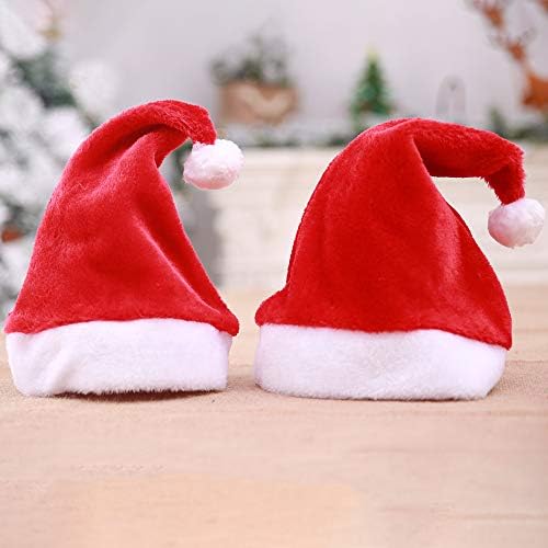 חבילה של 2 אדום יוניסקס קטיפה חג המולד כובע, סנטה כובע, חג המולד חג כובע עבור חג המולד לשנה חדשה המפלגה