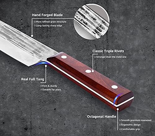 טומברו קצבי סכין עבור בשר חיתוך 5.5-אינץ מעוקל קצבים סכין יפני שף סכין, 8.15 מזויף בונקה סכין,