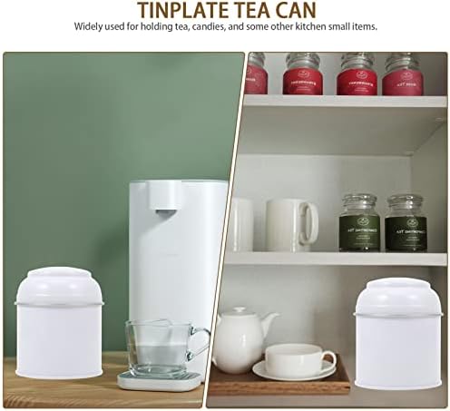 יארנו פופקורן מיכל תה פח מיכל עם אטום מכסים כפולים 2 חבילה עגול כפול חותם תה מיכלי מתכת תה פחיות