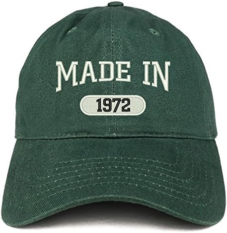 חנות הלבשה אופנתית תוצרת 1972 כובע כותנה מוברש רקום ליום הולדת 51
