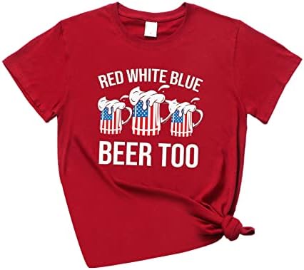 שחייה צמרת חולצת טי בירה כחולה בצבע אדום לבן חולצת טריקו שרוול קצר חולצה עם שרוולים ארוכים צמרות נשים
