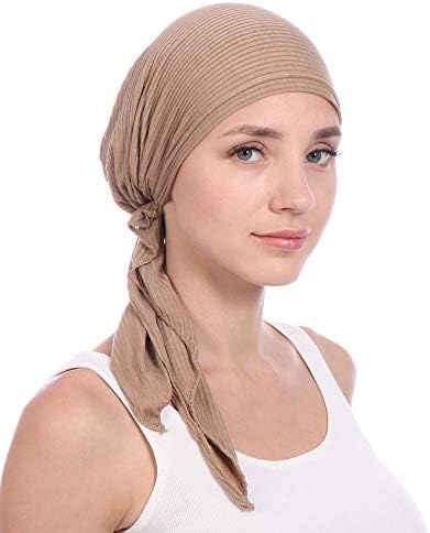 נשים טורבן הכימותרפיה כובע ראש צעיפי להחליק על מראש קשור בארה ' ב בנדנה שינה שיער כיסוי