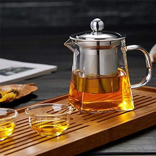 יארדווה תה קומקום תה קומקום 550 מל קומקום זכוכית עם קנקן זכוכית תה עם תה עם מסננת תה נירוסטה למשקה תה עלה