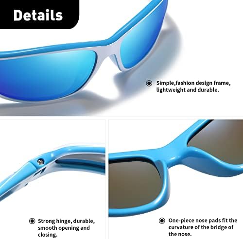 Kioytlik משקפי שמש חדשים TR עם עדשת מראה של UV400 Sprotection, משקפי שמש ספורטיבי גברים