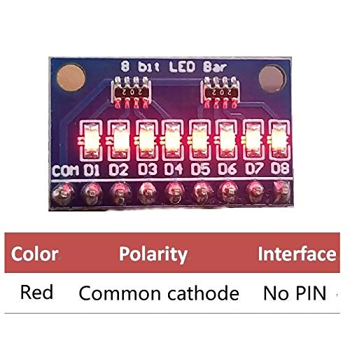 3.3V 5V 8 סיביות אדום אדום אנודה מחוון LED מודול DIY ערכת DIY עבור Arduino nano uno raspberry