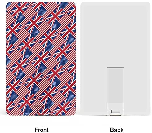 דגל אמריקאי ואנגליה דגל USB כונן פלאש עיצוב כרטיסי אשראי USB כונן פלאש מפתח מקל זיכרון מותאם אישית 32