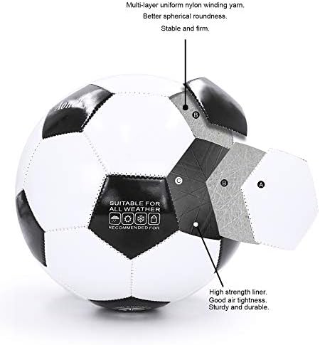 Aoneky Size 5 כדור כדורגל מסורתי - ספינות כדור מנופחות - משאבה לא כלולה