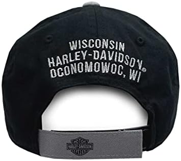 מונוגרמה ממוסמרת של הארלי-דייווידסון מונוגרמה ממוסמרת כובע בייסבול H-D עם כנפי כסף