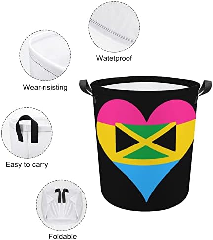 פנסקסואל לב דגל ג ' מייקה כביסה סל כביסה מתקפל סל כביסה בגדי אחסון תיק