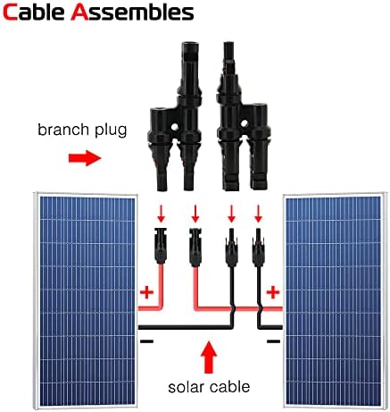 אביגיל 4 יחידות שמש סניף מחברים עבור מקביל חיבור בין פנלים סולאריים