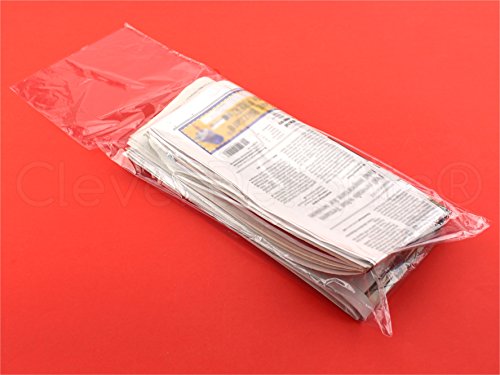 שקיות עיתון של Cleverdelights - 7.5 x 21 - 1000 חבילה - 0.8 מיל - שקיות ניילון שטוחות ברורות