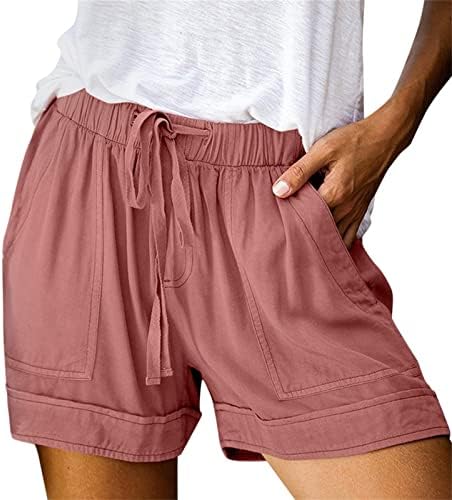 מכנסי הקצרים האתלטיים של הנשים מותניים גבוהים בקיץ חוף חוף אחיד מכנסי מטען קצרים מכנסיים קצרים של אופנוענים