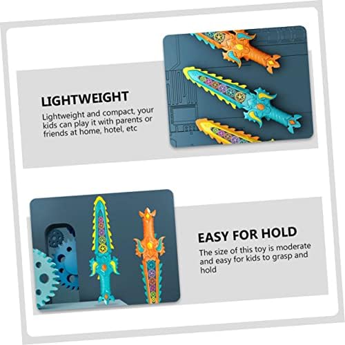 Toyandona Gear צעצועים אנימציה צעצועים זוהרים צעצועים אורות לילדים חרבות מלחמות לילדים LED Light Up חרבות ילדים