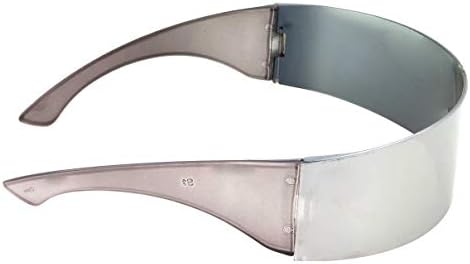 גרינדרפאנץ ' כסף מראה עתידני מגן משקפי שמש להתמודד משקפיים