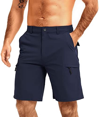 מכנסי טיולי מטען לגברים מכנסיים קצרים קלים משקל קל משקל מפעיל מכנסיים קצרים של דיג גולף יבש מהיר אימון