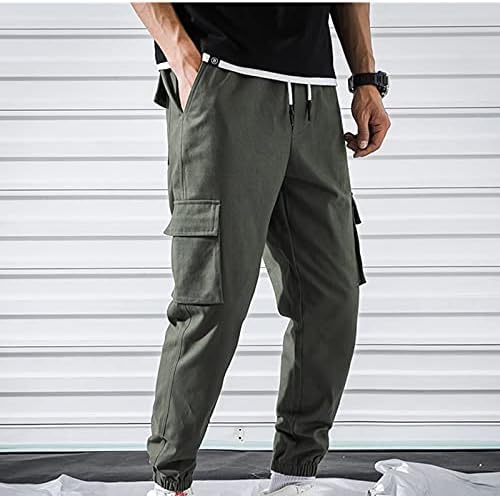 מכנסי מטען לגברים עובדים מכנסיים של הארלם מטען תשע פלוס מכנסיים מכנסיים רופפים מכנסיים בגודל גברים