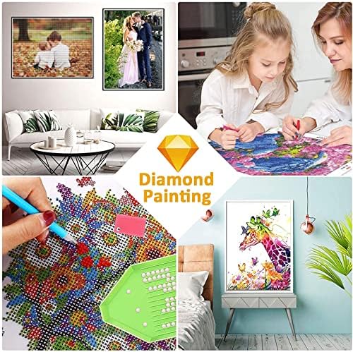 ערכות ציור יהלומים למבוגרים/ילדים 5D DIY Diamond Art Paint עם ארט יהלום עגול מלא אישה רקע Diamond Dot