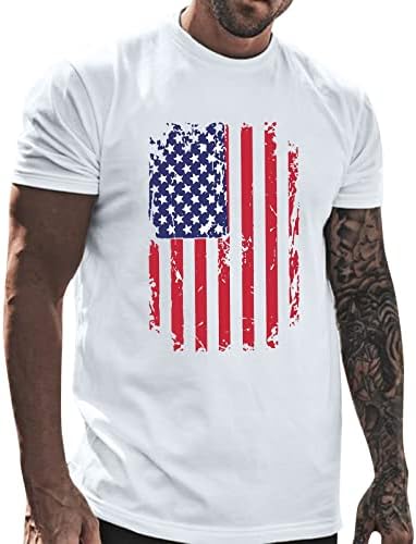 חולצת טריקו ליום העצמאות של ZDFER לגברים 4 יולי חולצות שרוול קצר
