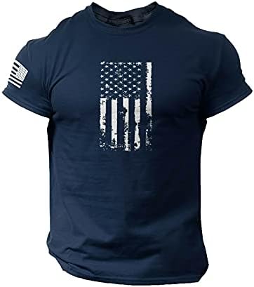 חולצות לגברים 4 ביולי חולצות טריקו גרפיות אמריקאיות דגל ארהב מודפס